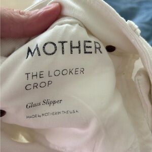 Mother the looker crop in white 28
